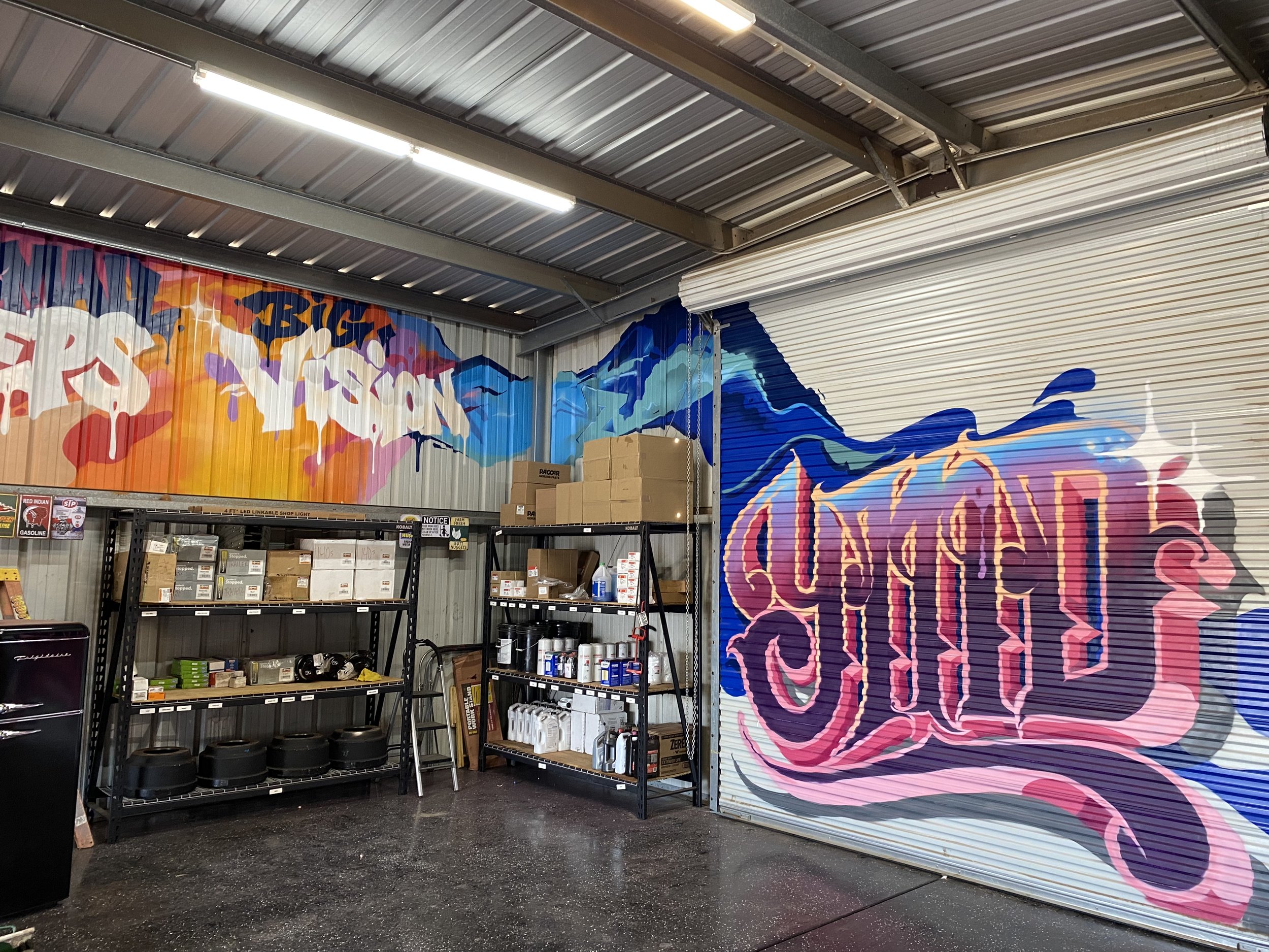 360° Graffiti Garage Mural for YMD Trucks | Los Angeles 2024